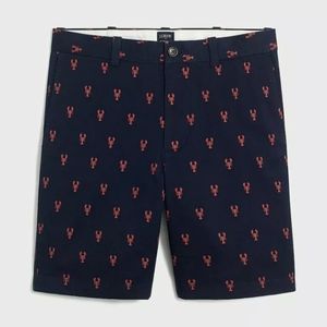 J CREW LOBSTER PRINT SHORTS 7"
